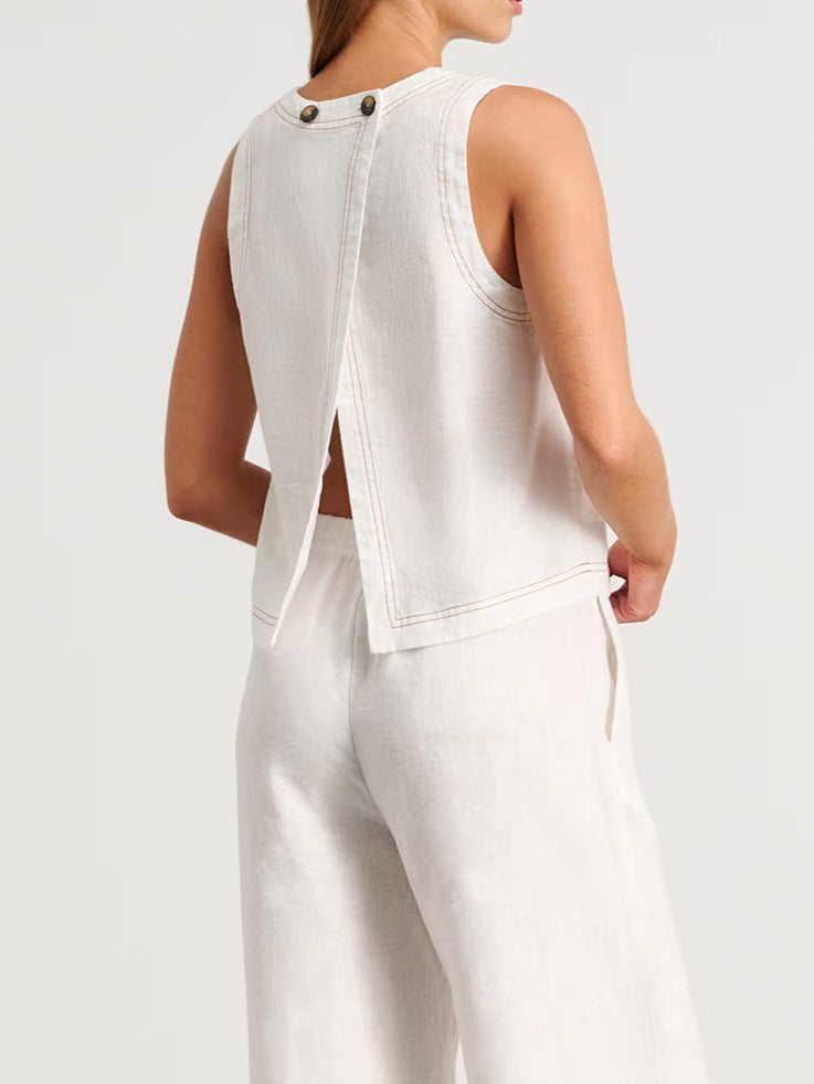 Skyla Split-Back Linen Set