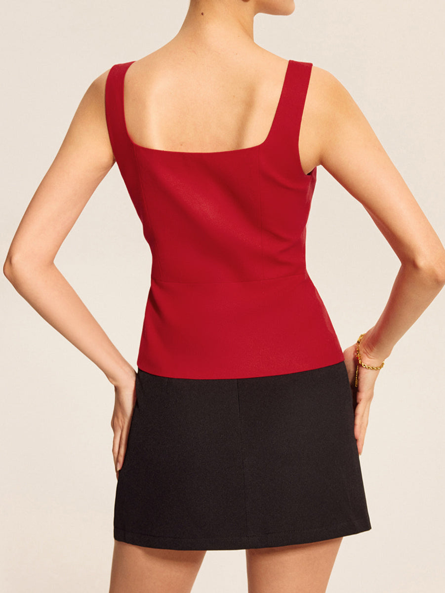 Ginny Square-Neck Vest And Maxi Skirt Set