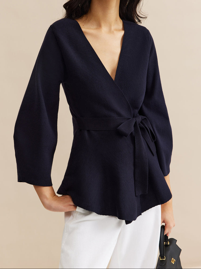 Knitted Wrap Cardigan - Stylish Lila Cardigan for All Occasions