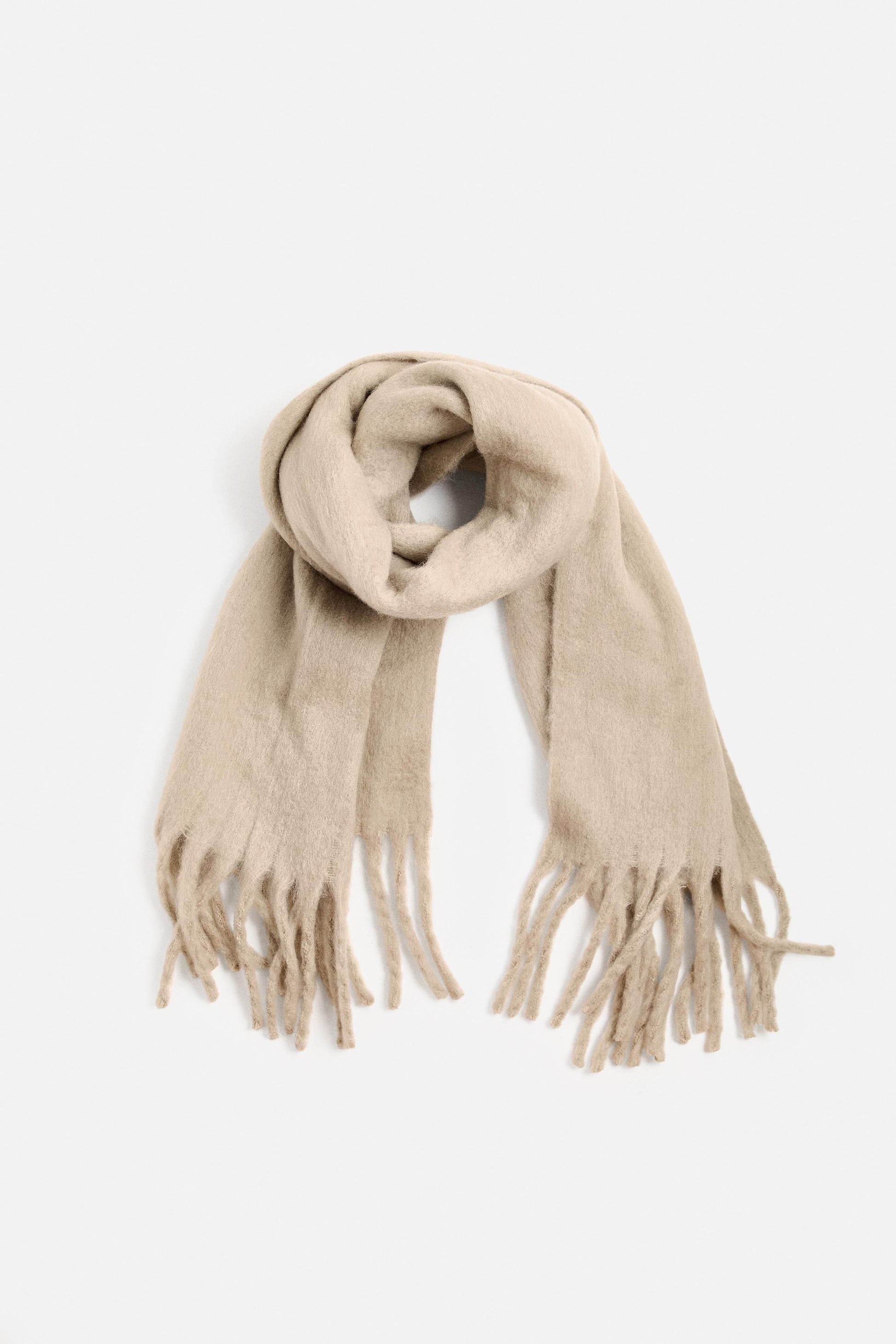 Chunky Scarf - Women's Oversized Heavy Fringed Winter Scarf