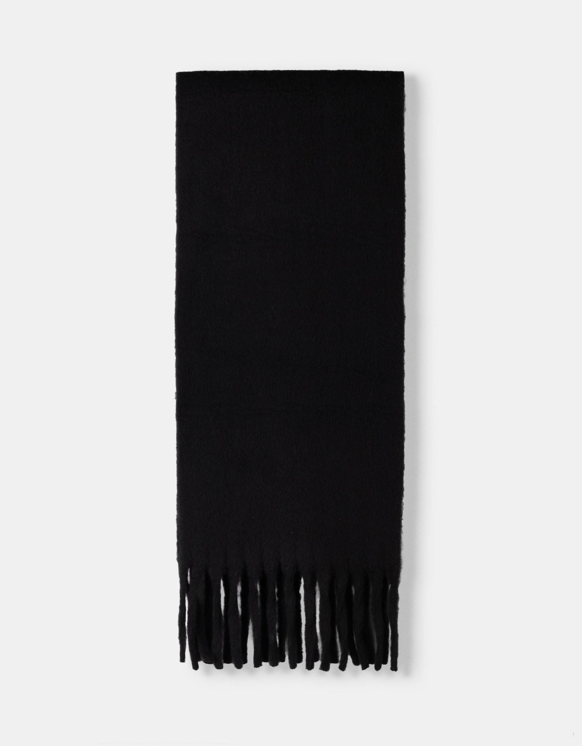 Oversized Scarf - Women's Chunky Fringe Oversized Wool-Blend Scarf