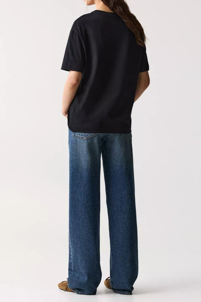 Bawełniana koszulka Keelara Relaxed Fit
