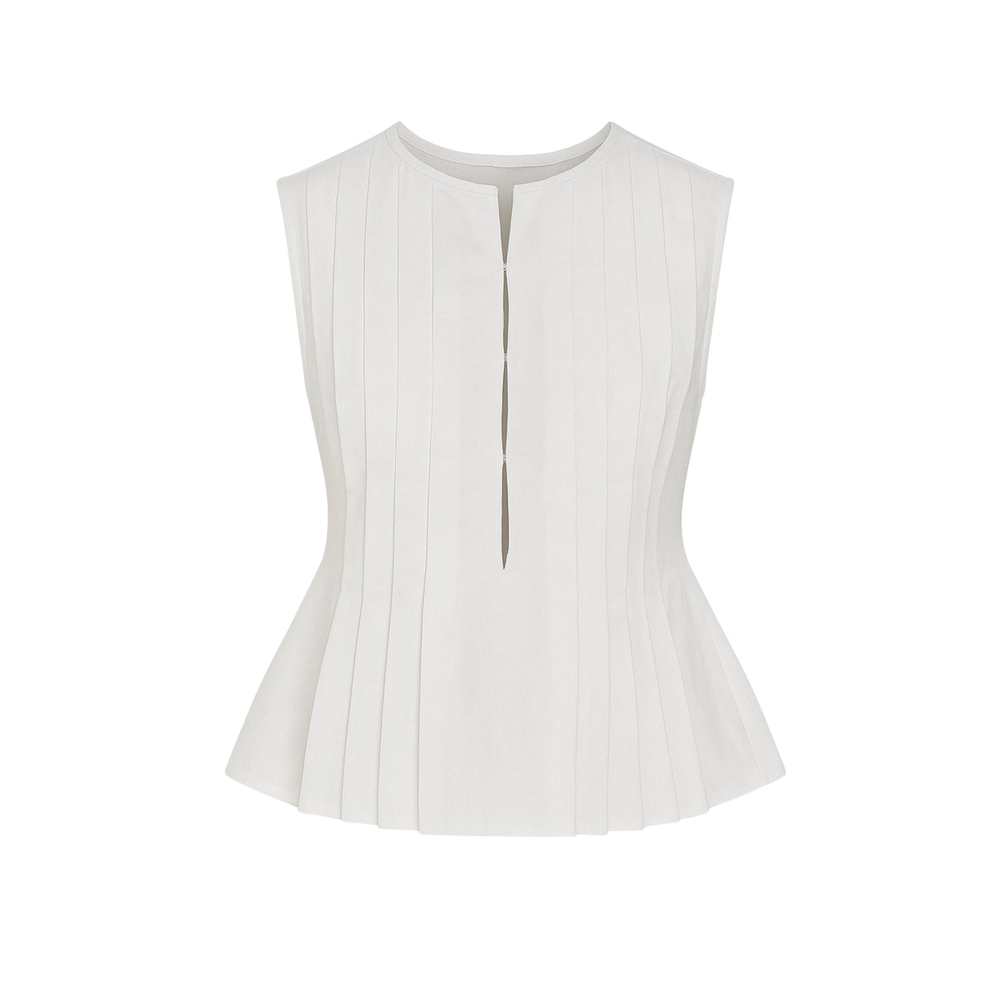 Casandra Sleeveless Pleated Top