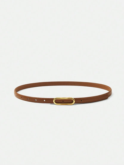 Slim Belt - Woman's Casual Slim Leather Waist Belt