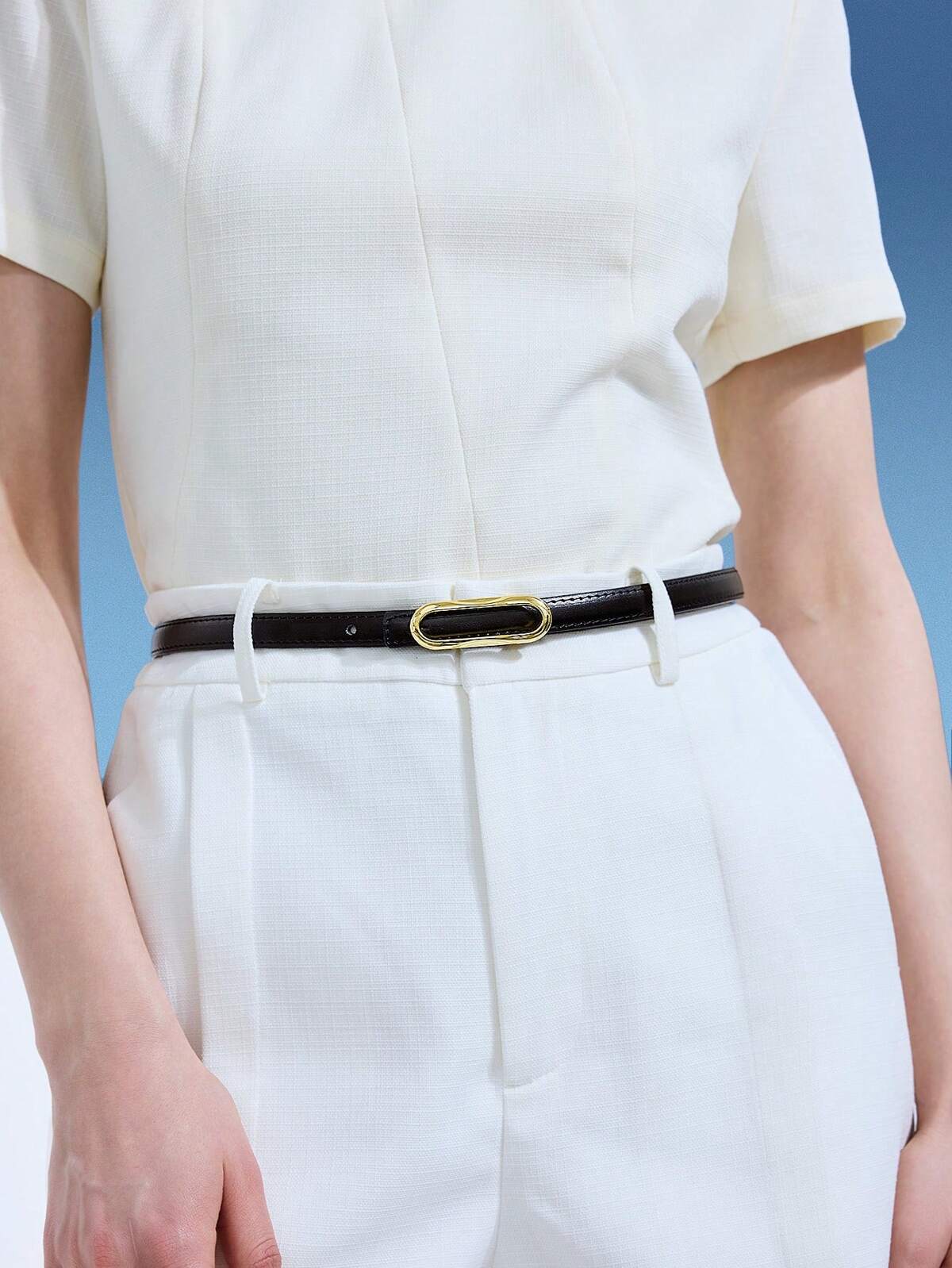 Slim Belt - Woman's Casual Slim Leather Waist Belt