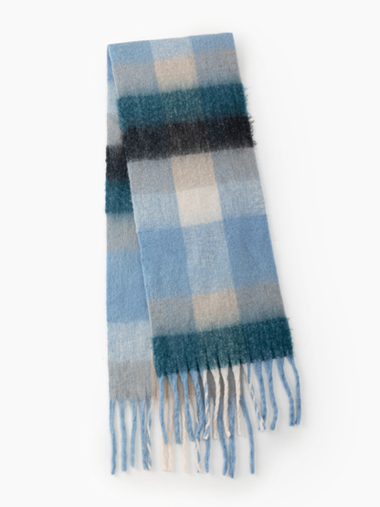 Waverly Plaid Scarf - Women's Oversized Soft Fringed Plaid Scarf