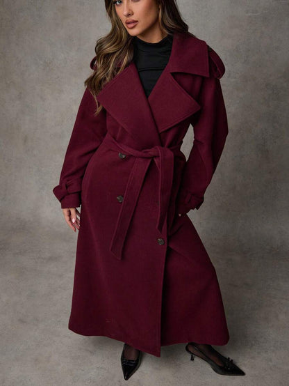 Womens Burgundy Coat