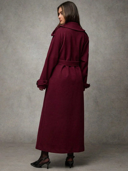 Womens Burgundy Coat