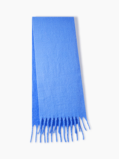 Oversized Scarf - Women's Oversized Fringe Two-Tone Thick Chunky Scarf