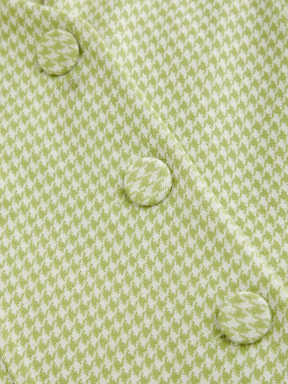 Verbena Houndstooth Gingham Mini Dress