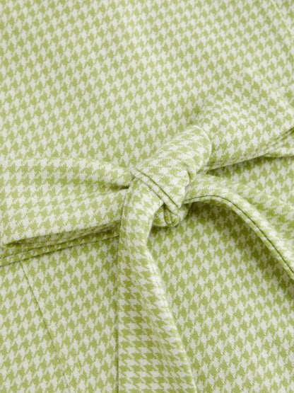 Verbena Houndstooth Gingham Mini Dress