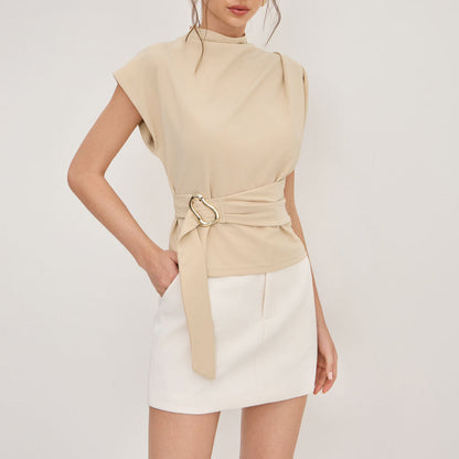 Camille Mock-Neck Dressy Top