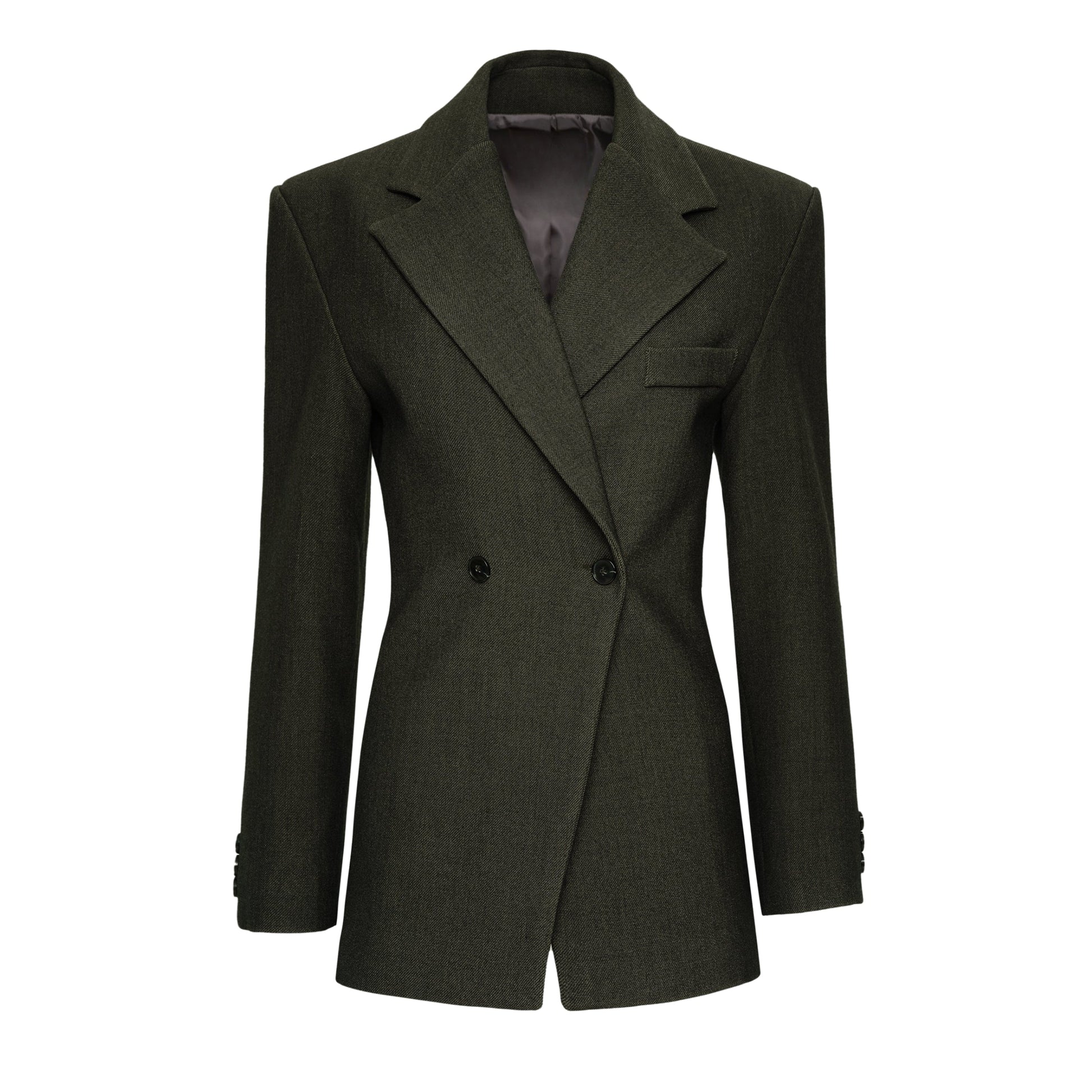 Double Breasted Blazer - Women’s Tailored Long Sleeve Formal Blazer