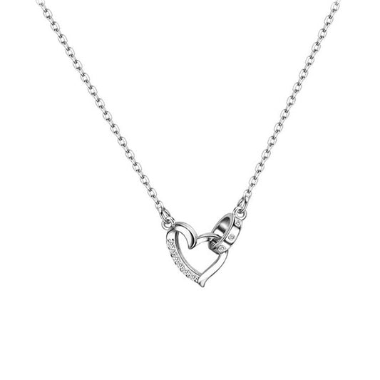 Avaline 925 Sterling Silver Interlocking Heart Necklace