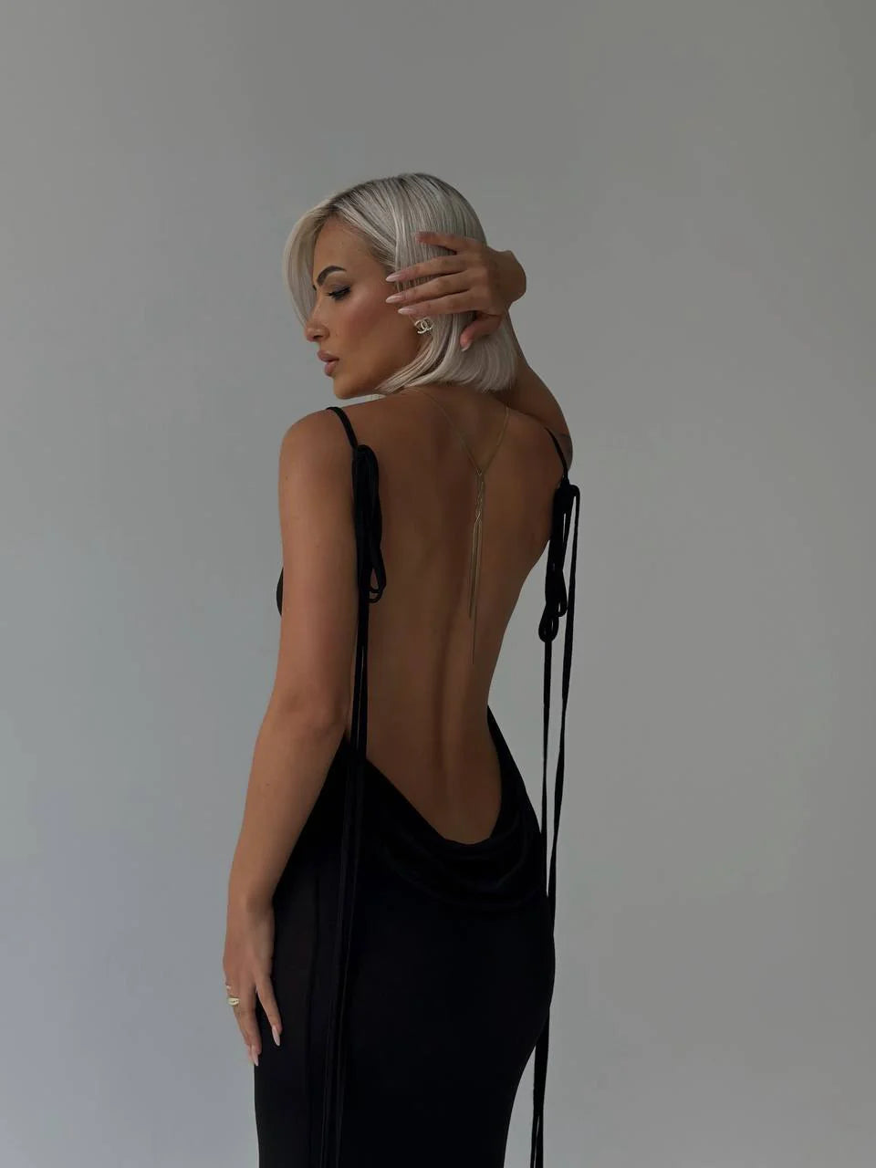 Low Back Maxi Dress - Womens Sleeveless Long Backless Maxi Dress