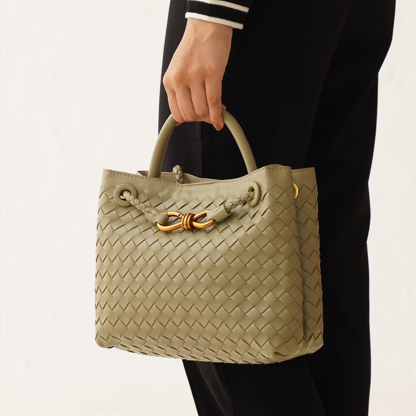 Martina Woven Leather Bag