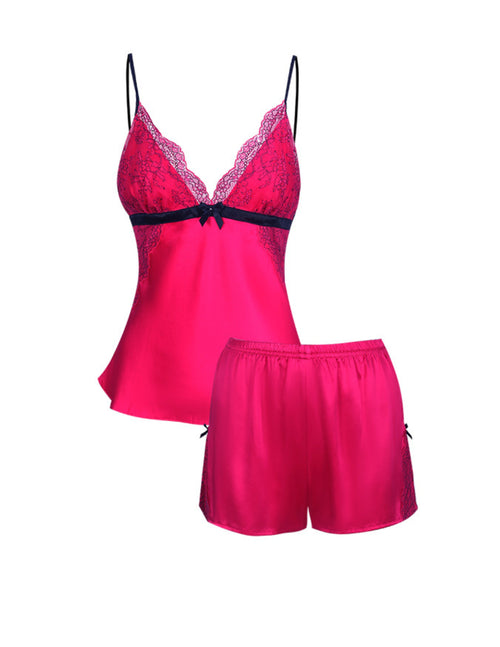 Nekita Pure Silk Lace Trimmed Camisole Set