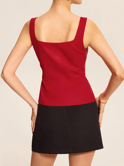 Ginny Square-Neck Vest And Maxi Skirt Set