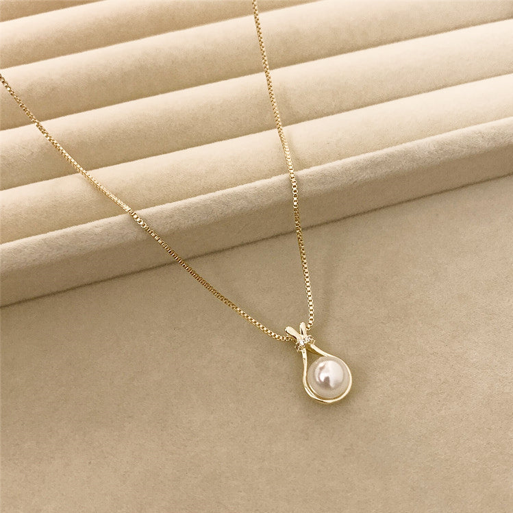 Khya 925 Silver White Freshwater Pearl Necklace