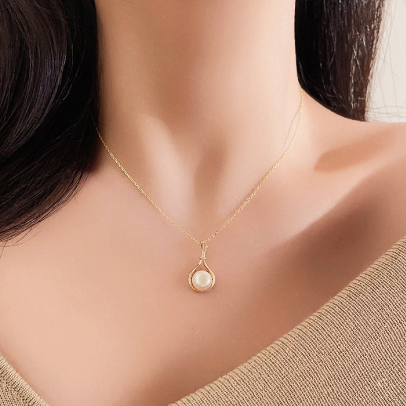 Khya 925 Silver White Freshwater Pearl Necklace