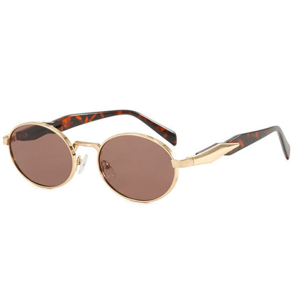 Lyra Round Sunglasses - Women's Metal Frame Vintage Round Sunglasses