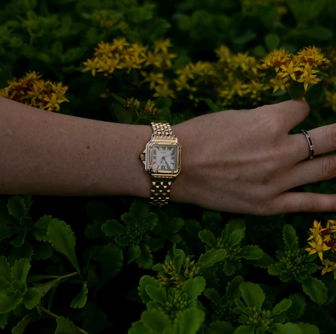 Square Face Watch Womens - Gold/Silver Stainless Steel Square watch