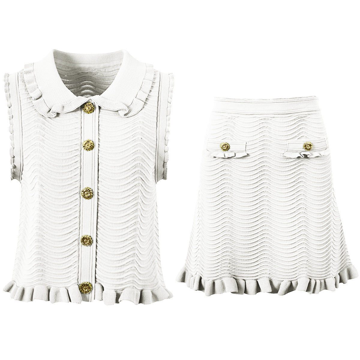 Kristin Knit Two-Piece Matching Skirt Set