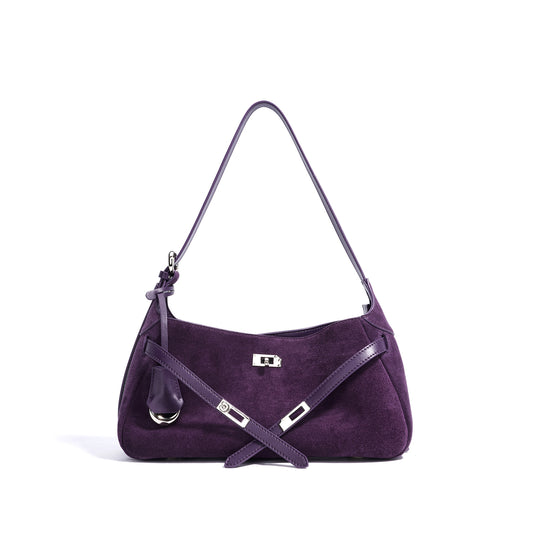 Ava Suede Shoulder Bag