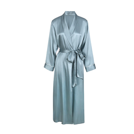 Perla Long Mulberry Silk Robe