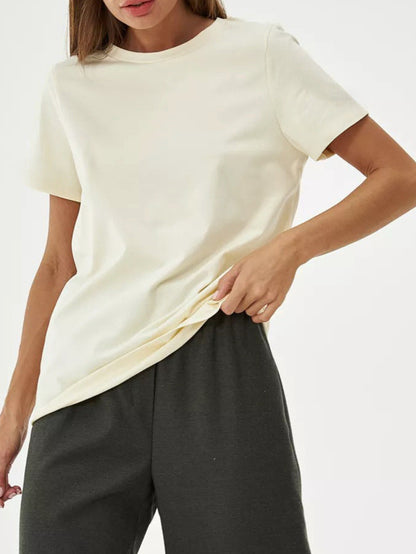Bawełniana koszulka Keelara Relaxed Fit