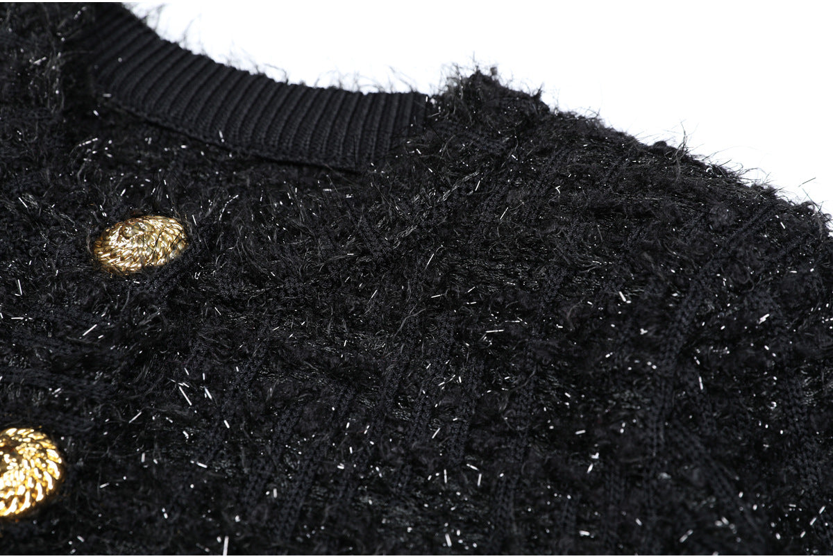 Carmen Gold Button Cardigan