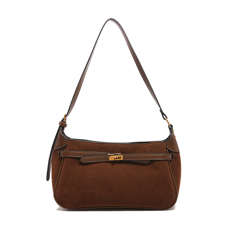 Ava Suede Shoulder Bag