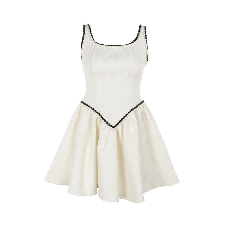 Wilma White Mini Boucle Dress with Flattering Silhouette and Elegant Design