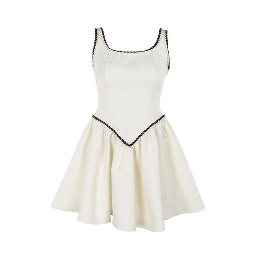 Wilma White Mini Boucle Dress with Flattering Silhouette and Elegant Design