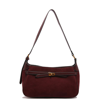 Ava Suede Shoulder Bag