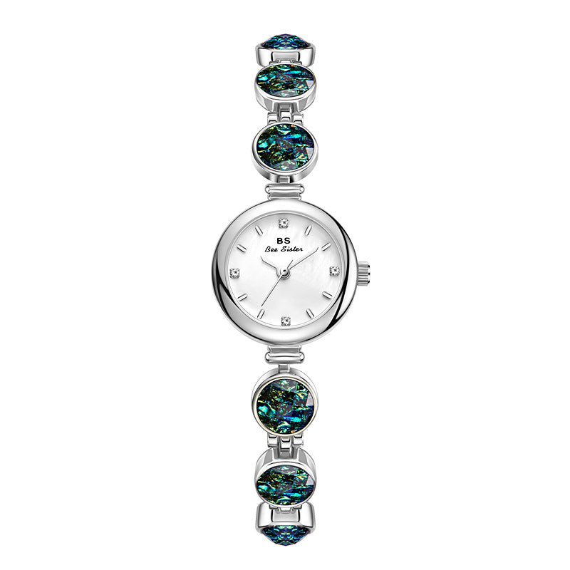 Vintage Styled Watch - Gemstone dainty womens watch