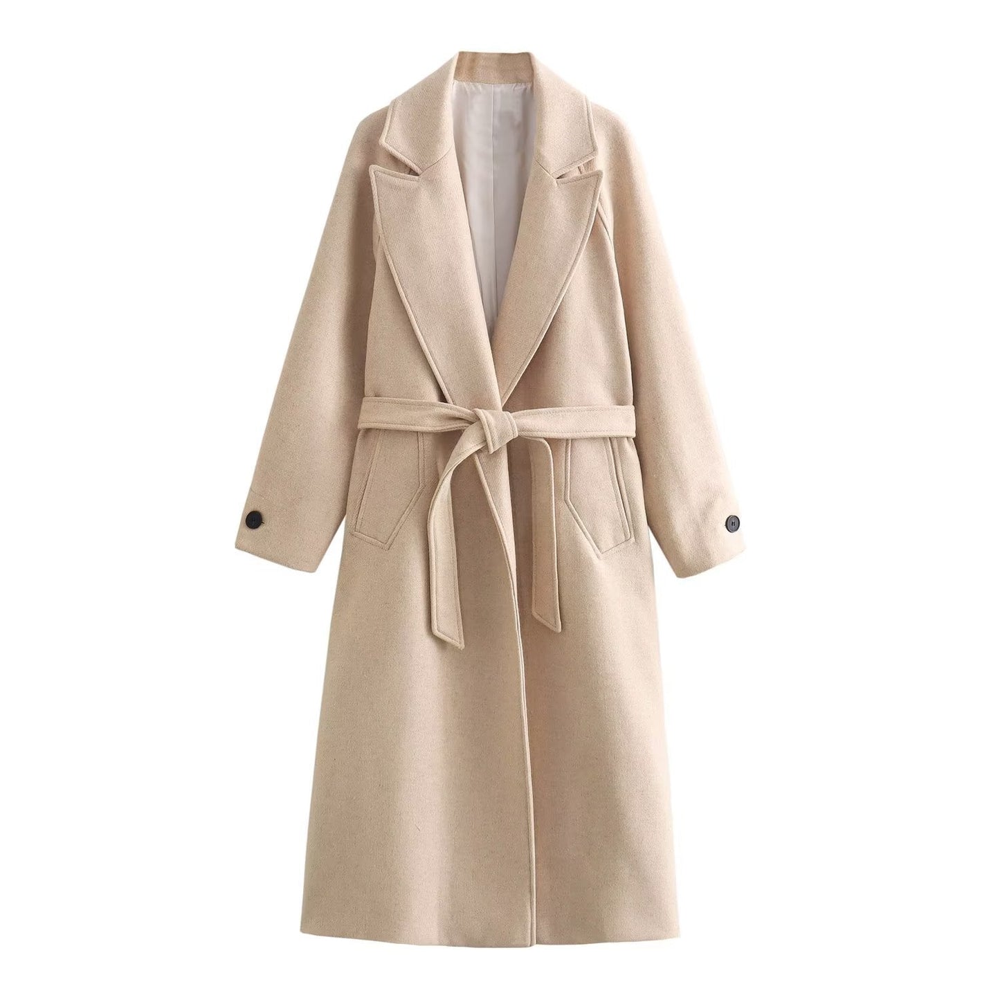 Wool Blend Coat - off white