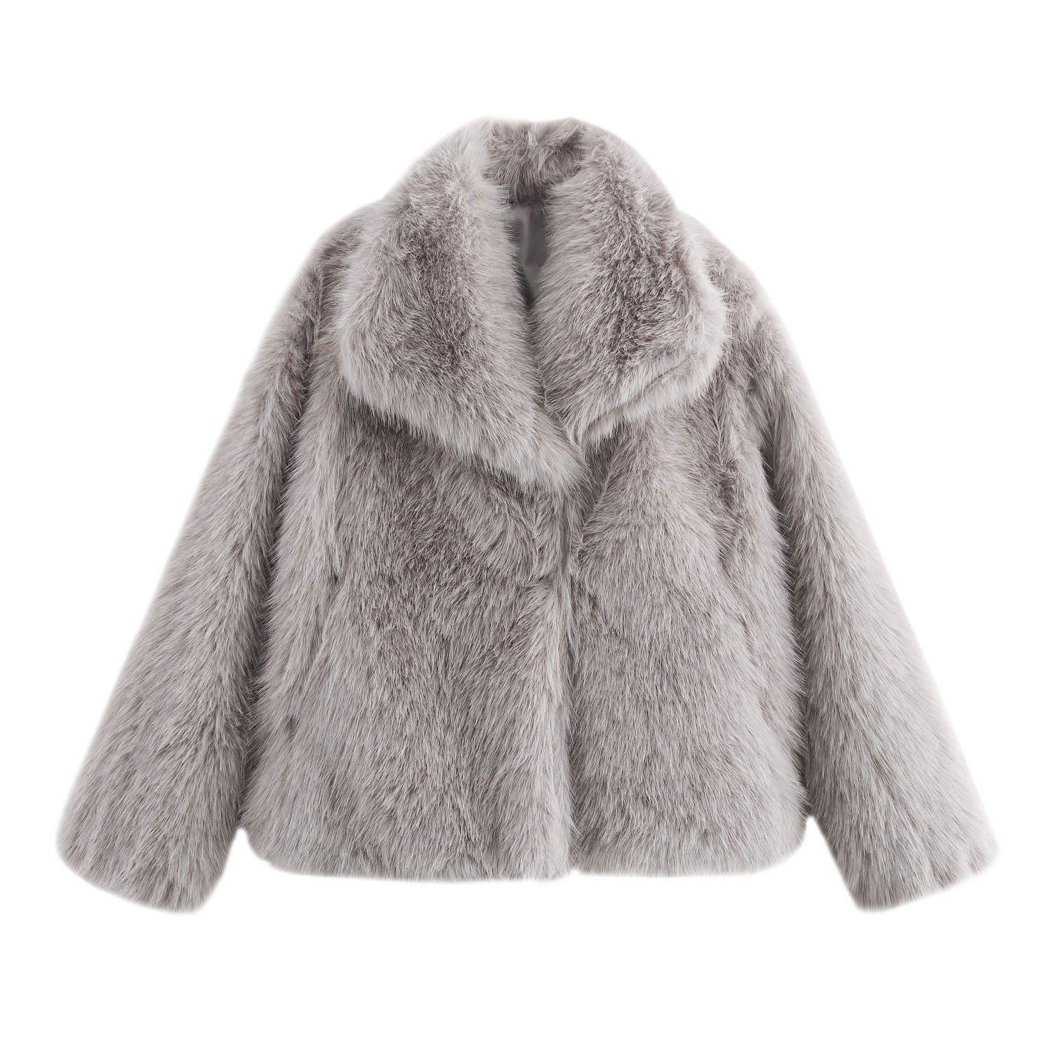 Ophelia Faux Fur Jacket - grey