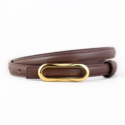 Slim Belt - Woman's Casual Slim Leather Waist Belt