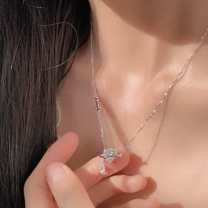 Tory Heart Wrap Teardrop Necklace