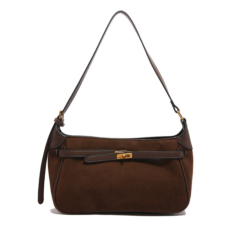 Ava Suede Shoulder Bag