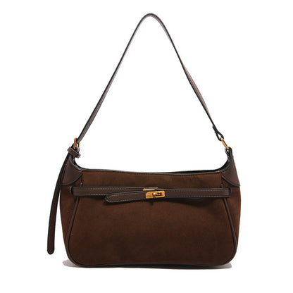 Ava Suede Shoulder Bag