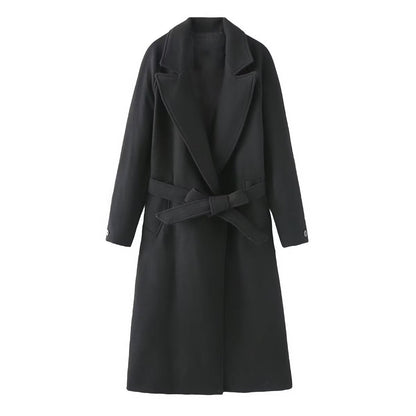 Wool Blend Coat - black