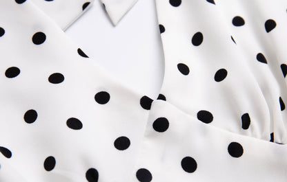 Mitzi Polka-Dot Halter Dress