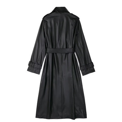 Black Leather Trenchcoat 