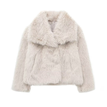 Ophelia Faux Fur Jacket - Cream