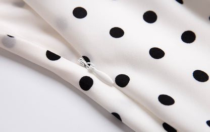 Mitzi Polka-Dot Halter Dress