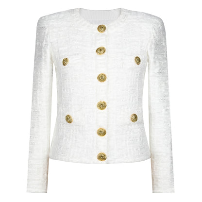 Carmen Gold Button Cardigan
