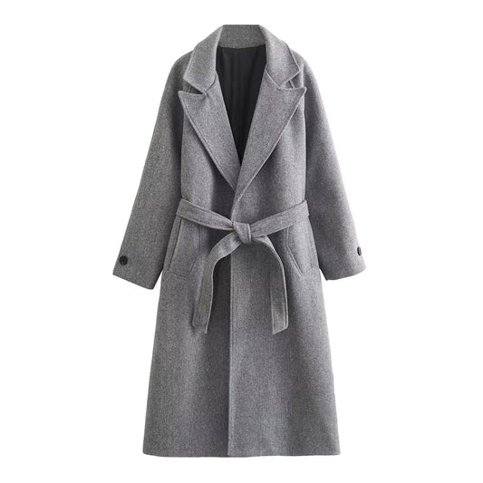 Wool Blend Coat - Grey