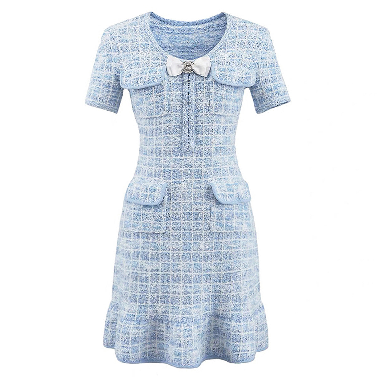 Tasha Pocketed Tweed Mini Dress